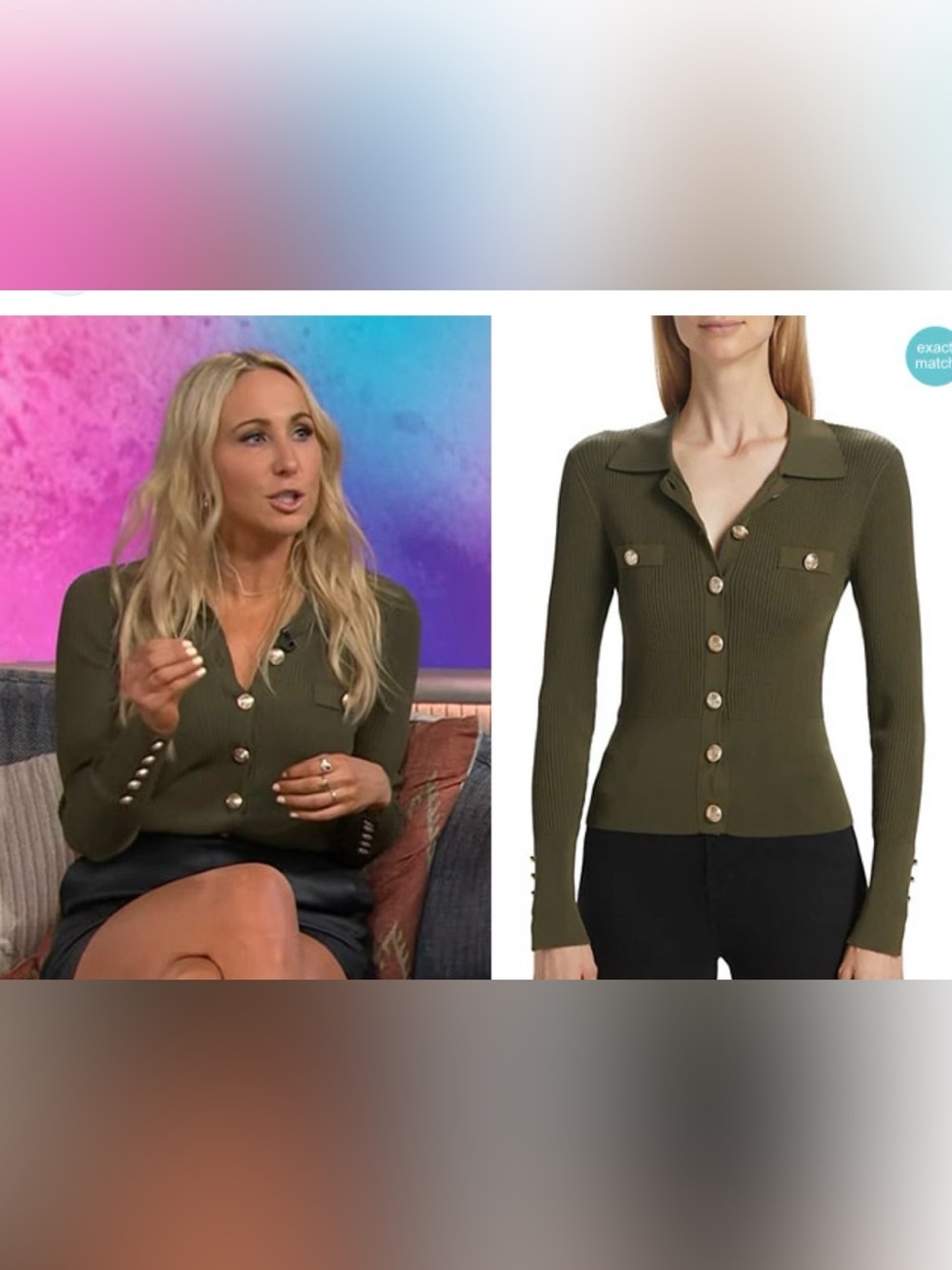 Generation Love Carter Cardigan Sweater in Army Green